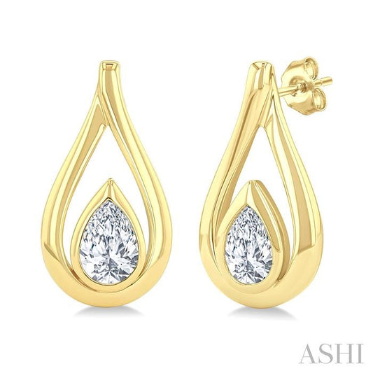 ASHI Pear Shape Diamond Fashion Stud Earrings 631K3PPFGERYG