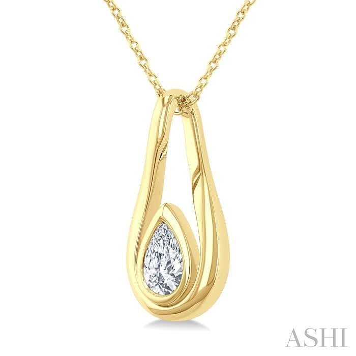 ASHI Pear Shape Diamond Fashion Pendant 631K5PPFGPDYG