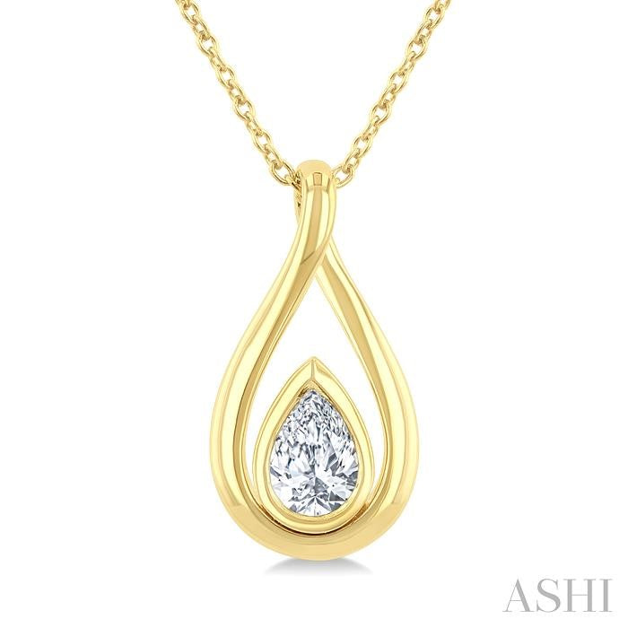 ASHI Pear Shape Diamond Fashion Pendant 631K5PPFGPDYG