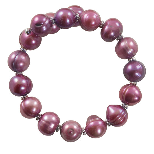 Imperial Partners Sterling Silver Freshwater Pearl Bracelet 632219/PLUM