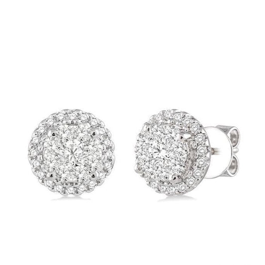 Parkplace Jewelers Round Shape Halo Lovebright Essential Diamond Earrings 94913PPFVERWG