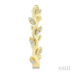 ASHI Leaf Diamond Fashion Hoop Earrings 633H8PPTSERYG