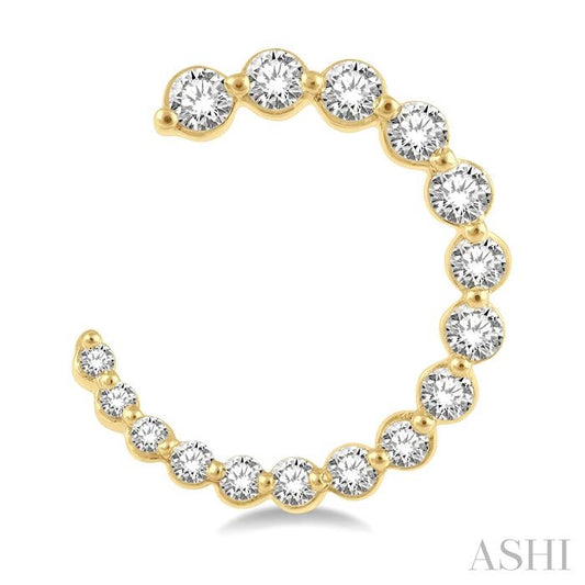 ASHI Graduated Diamond Half Hoop Earrings 634C2PPFGERYG