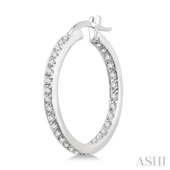 ASHI Inside-Out Diamond Hoop Earrings 63543PPFNERWG