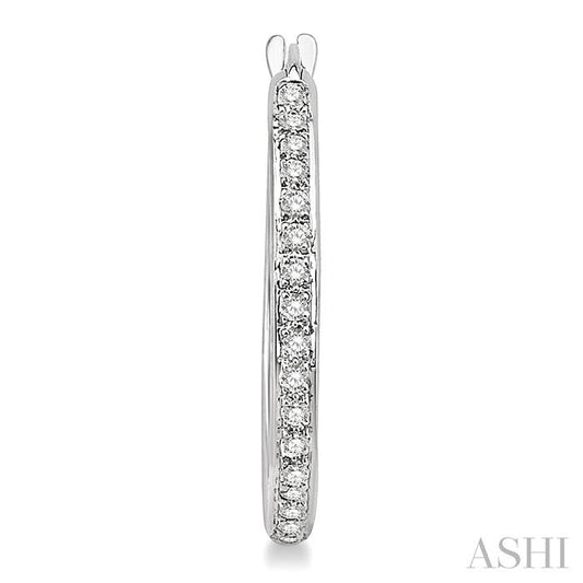 ASHI Inside-Out Diamond Hoop Earrings 63543PPFNERWG