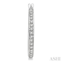 ASHI Inside-Out Diamond Hoop Earrings 63543PPFNERWG