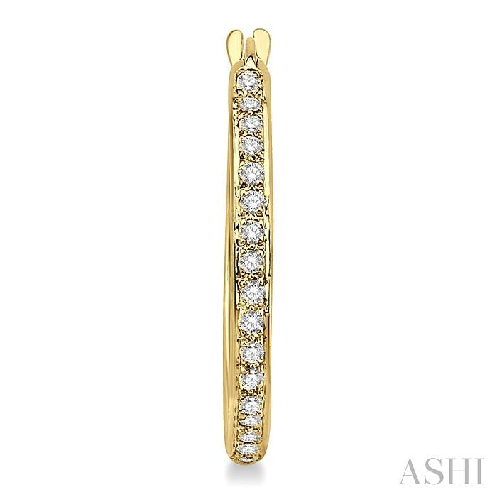 ASHI Inside-Out Diamond Hoop Earrings 63543PPFNERYG