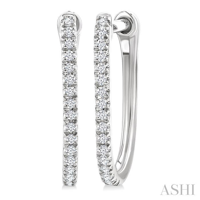 ASHI Diamond Hoop Earrings 635E8PPTSERWG