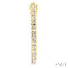 ASHI Diamond Hoop Earrings 635E8PPTSERYG