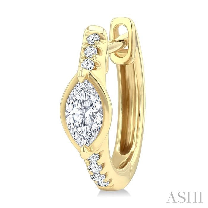 ASHI Marquise Shape Diamond Huggie Fashion Earrings 635G5PPFGERYG-MQ