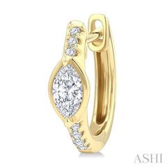 ASHI Marquise Shape Diamond Huggie Fashion Earrings 635G5PPFGERYG-MQ