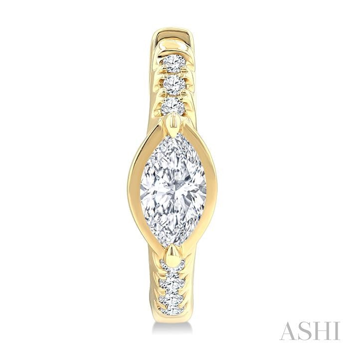ASHI Marquise Shape Diamond Huggie Fashion Earrings 635G5PPFGERYG-MQ