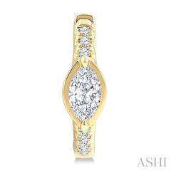 ASHI Marquise Shape Diamond Huggie Fashion Earrings 635G5PPFGERYG-MQ