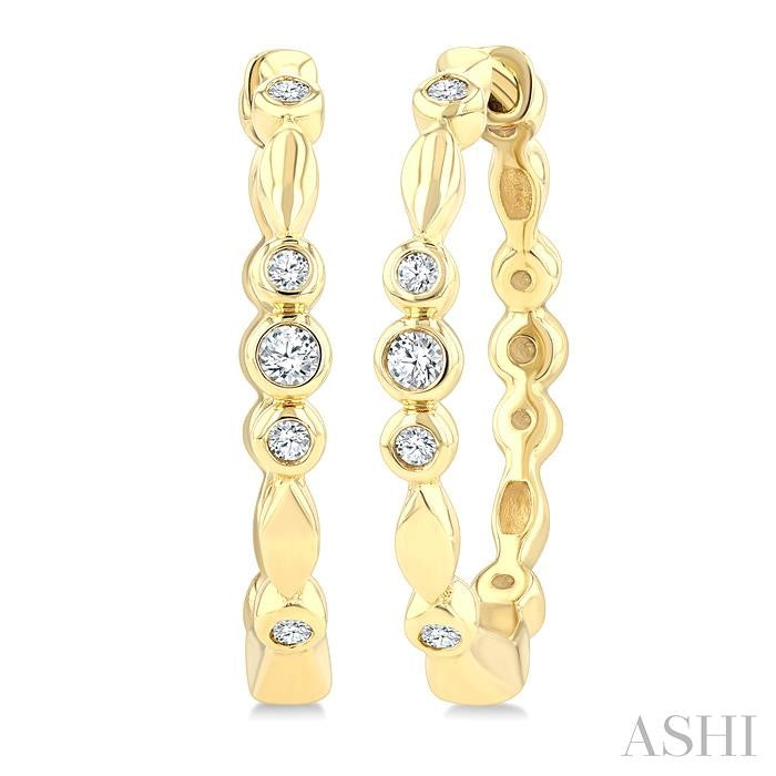 ASHI Diamond Fashion Hoop Earrings 635H8PPTGERYG