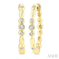 ASHI Diamond Fashion Hoop Earrings 635H8PPTGERYG