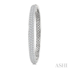ASHI Pave Set Diamond Fashion Hoop Earrings 635J0PPFGERWG-1.50