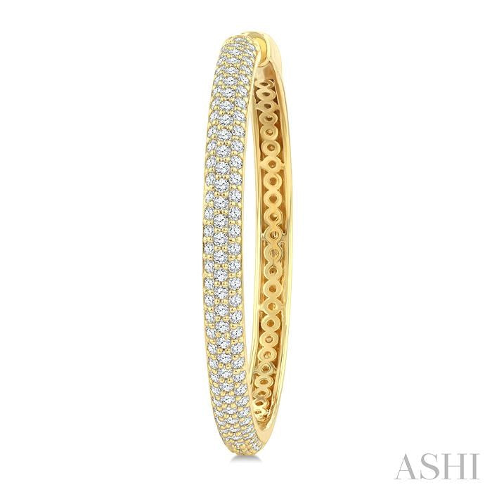 ASHI Pave Set Diamond Fashion Hoop Earrings 635J0PPFGERYG-1.50