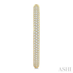 ASHI Pave Set Diamond Fashion Hoop Earrings 635J0PPFGERYG-1.50