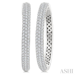 ASHI Pave Set Diamond Fashion Hoop Earrings 635J1PPFGERWG