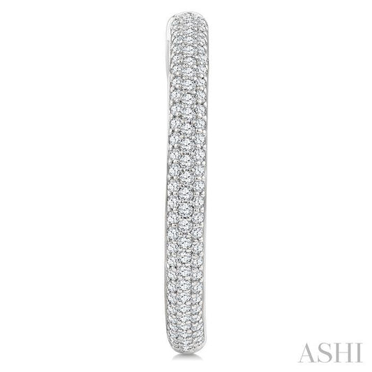 ASHI Pave Set Diamond Fashion Hoop Earrings 635J1PPFGERWG
