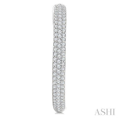 ASHI Pave Set Diamond Fashion Hoop Earrings 635J1PPFGERWG