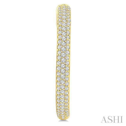 ASHI Pave Set Diamond Fashion Hoop Earrings 635J1PPFGERYG