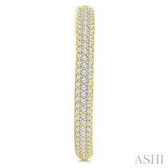 ASHI Pave Set Diamond Fashion Hoop Earrings 635J1PPFGERYG