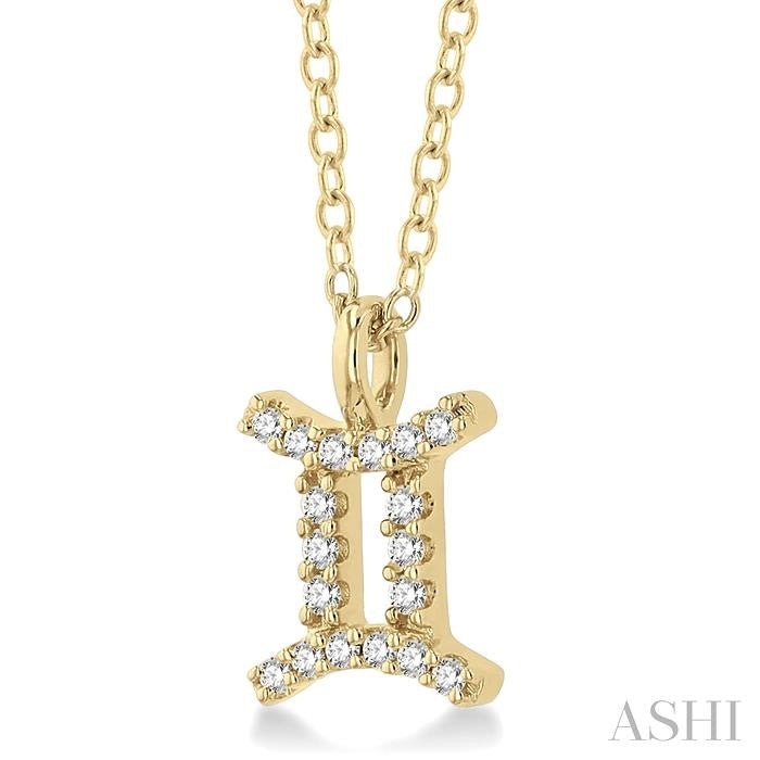 ASHI Gemini Zodiac Diamond Pendant 635Y9PPTSPDYG-GEMI