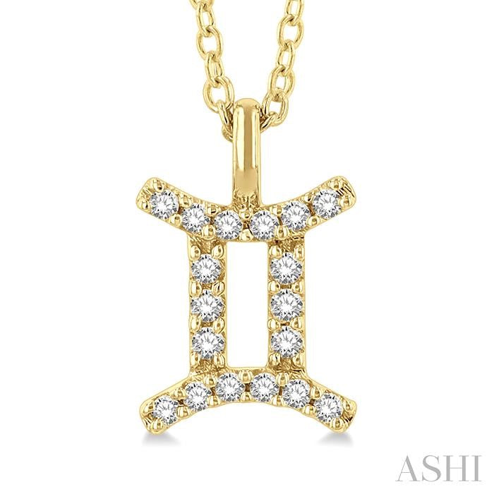 ASHI Gemini Zodiac Diamond Pendant 635Y9PPTSPDYG-GEMI