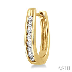 ASHI Diamond Hoop Earrings 63606PPFNERYG