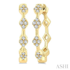 ASHI Diamond Fashion Hoop Earrings 636H8PPTSERYG