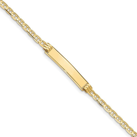 Quality Gold 10k Anchor Link ID Bracelet 10CG80ID-7