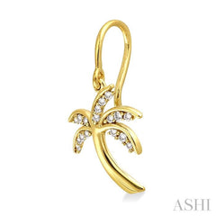 ASHI Palm Tree Diamond Fashion Earrings 63796PPTXERYG