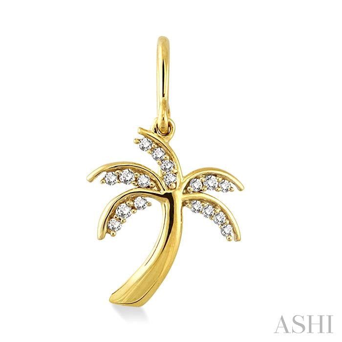 ASHI Palm Tree Diamond Fashion Earrings 63796PPTXERYG