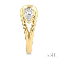 ASHI Pear Shape Diamond Half Hoop Fashion Earrings 637G5PPFGERYG