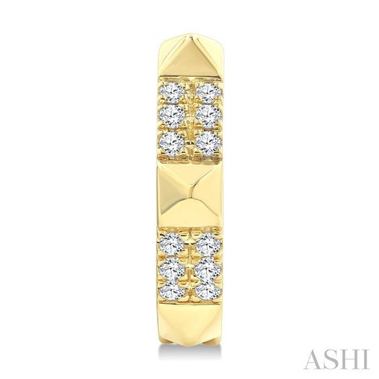 ASHI Pyramid Diamond Huggie Fashion Earrings 637J6PPTGERYG
