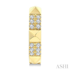 ASHI Pyramid Diamond Huggie Fashion Earrings 637J6PPTGERYG