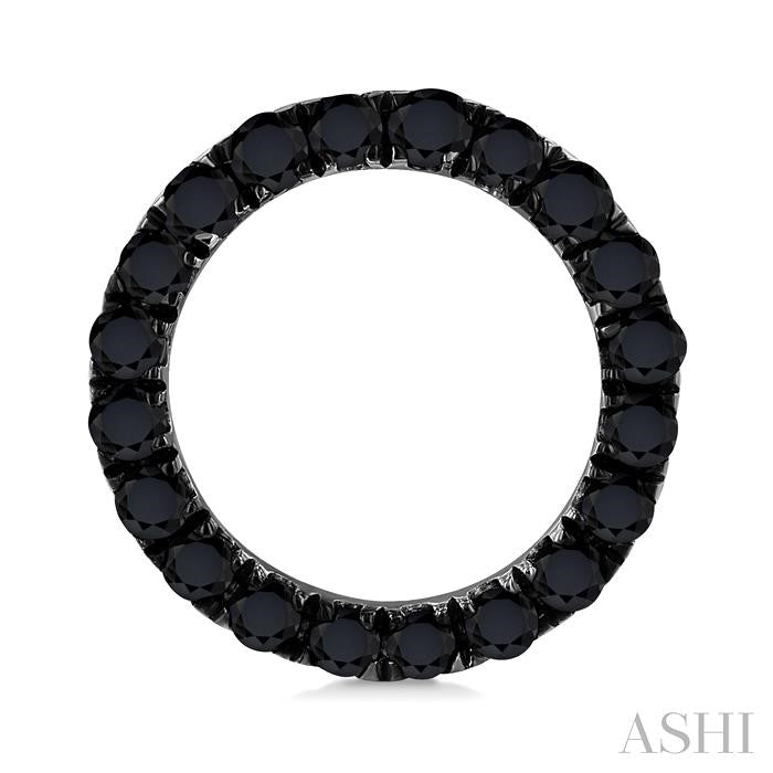 ASHI Circle Black Diamond Fashion Earrings 637K3PPTKERWG