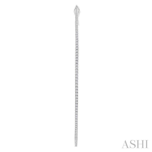 ASHI Inside-Out Diamond Skinny Hoop Earrings 638E0PPFGERWG-1.50