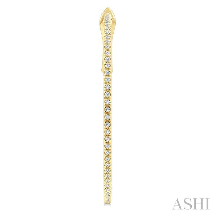 ASHI Inside-Out Diamond Skinny Hoop Earrings 638E3PPFGERYG