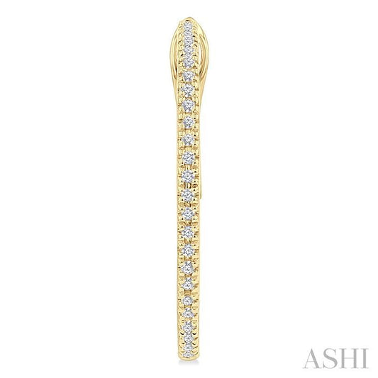 ASHI Inside-Out Diamond Skinny Hoop Earrings 638E6PPFGERYG