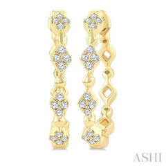 ASHI Diamond Fashion Hoop Earrings 638H8PPTSERYG