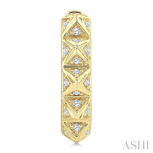 ASHI Bold Pyramid Diamond Fashion Hoop Earrings 638J6PPTGERYG