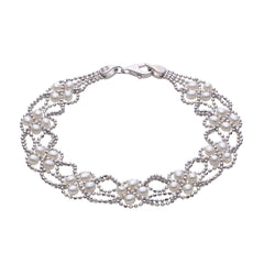 Parkplace Pearls Sterling Silver Freshwater Pearl Bracelet 639317/FW