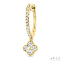 ASHI Clover Diamond Huggie Fashion Earrings 639G5PPFGERYG