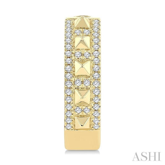 ASHI Bold Pyramid Diamond Fashion Hoop Earrings 639J6PPTGERYG