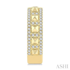 ASHI Bold Pyramid Diamond Fashion Hoop Earrings 639J6PPTGERYG