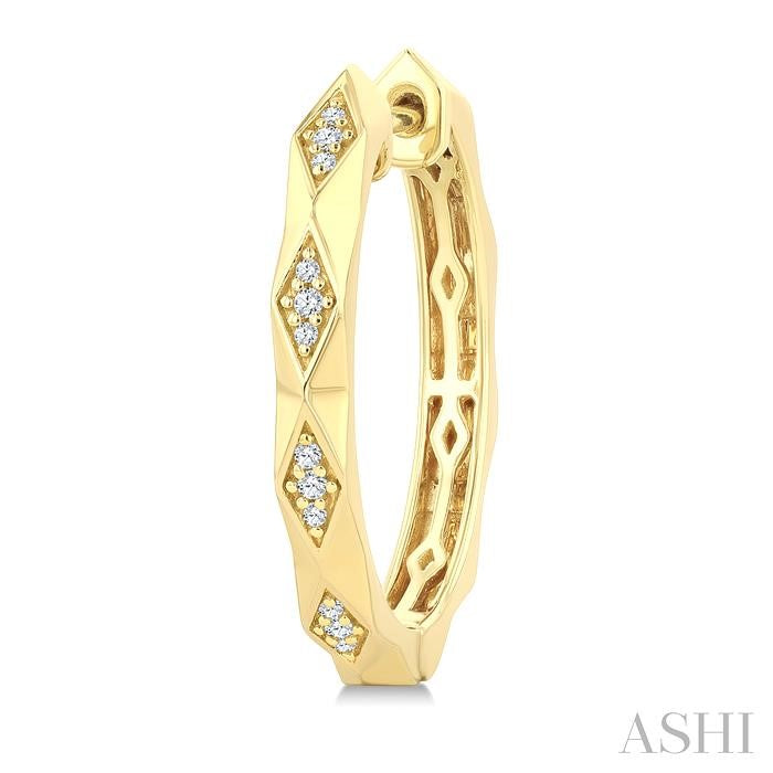 ASHI Geometric Diamond Fashion Hoop Earrings 639K9PPTGERYG