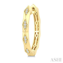 ASHI Geometric Diamond Fashion Hoop Earrings 639K9PPTGERYG