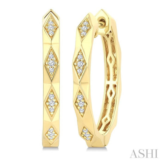 ASHI Geometric Diamond Fashion Hoop Earrings 639K9PPTGERYG